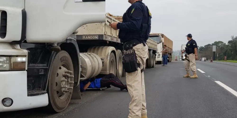 Foram vistoriados 78 veículos ao longo da operação desta terça-feira