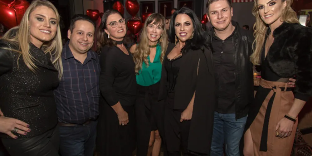 Suellen Generoso, este colunista, Flavia Barrichello, Tonia Mansani, Nadja Marques, Walderson Freitas e Valeska Bobato