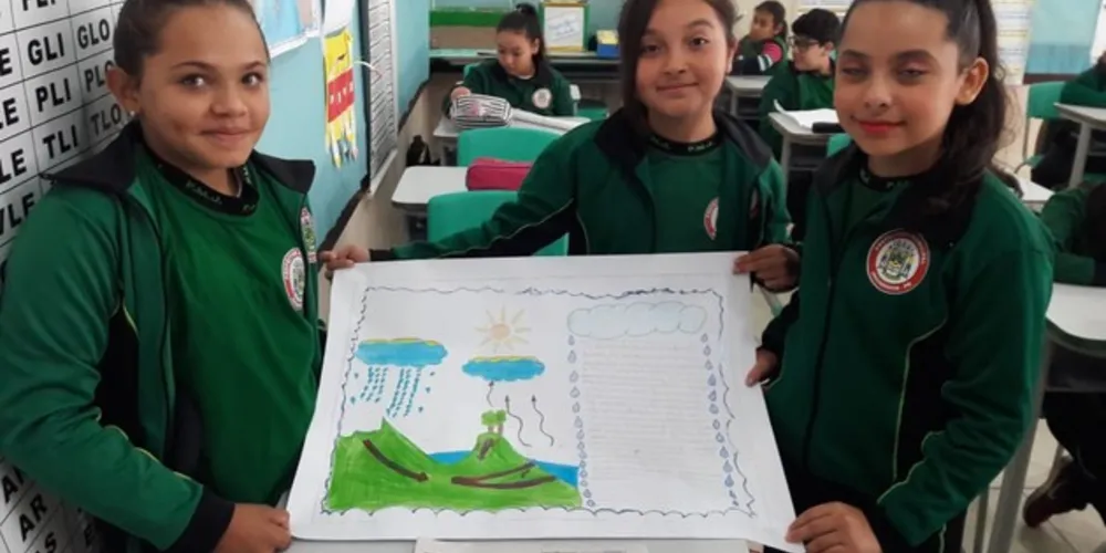 Imagem ilustrativa da imagem Alunos estudam e debatem sobre excesso de chuvas