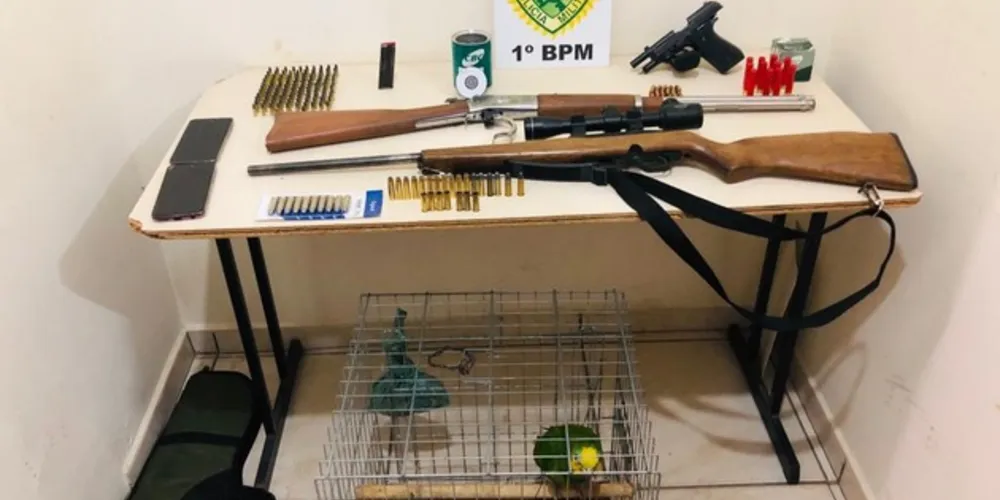 PM encontrou três armas e várias munições com o idoso após tiroteio