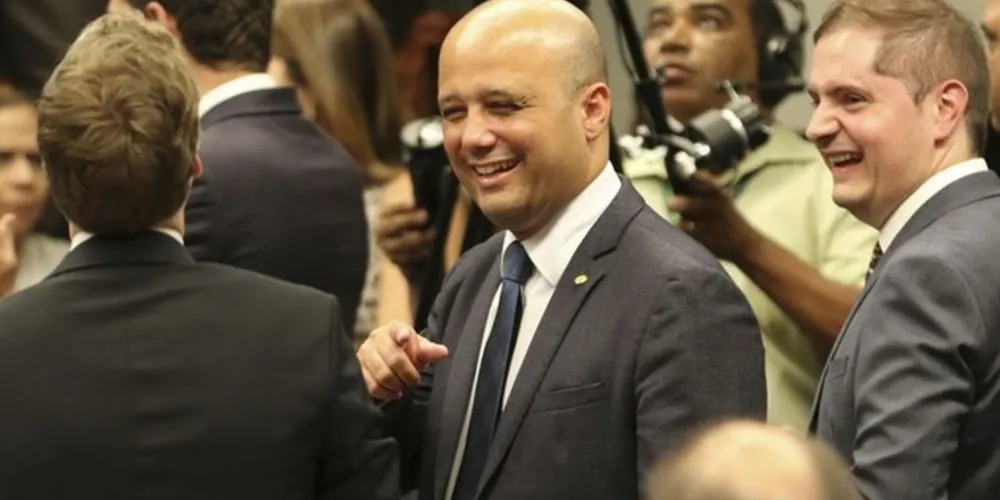 O líder do governo na Câmara, Major Vitor Hugo, na Comissão Especial da reforma da Previdência, durante votação de destaque