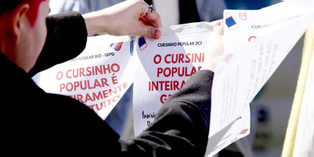  O Cursinho do DCE é totalmente gratuito