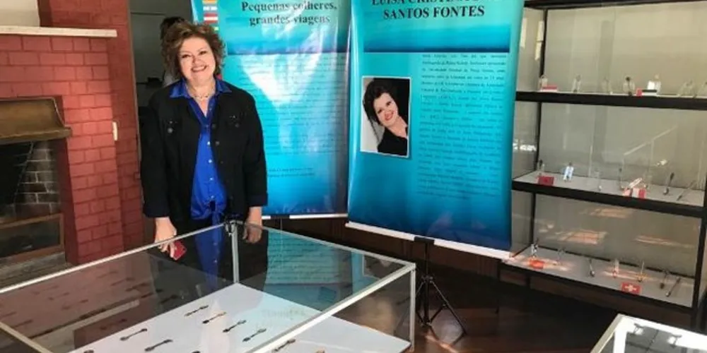  Luísa Cristina dos Santos Fontes traz uma coleção com colheres decorativas de mais de 40 países diferentes