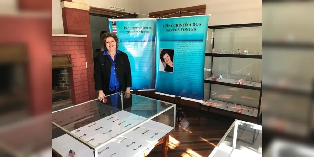  Luísa Cristina dos Santos Fontes traz uma coleção com colheres decorativas de mais de 40 países diferentes