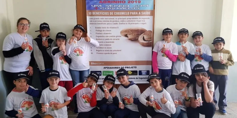 Atividades fazem parte do Programa Agrinho com o projeto Um mundo com + Cogumelos