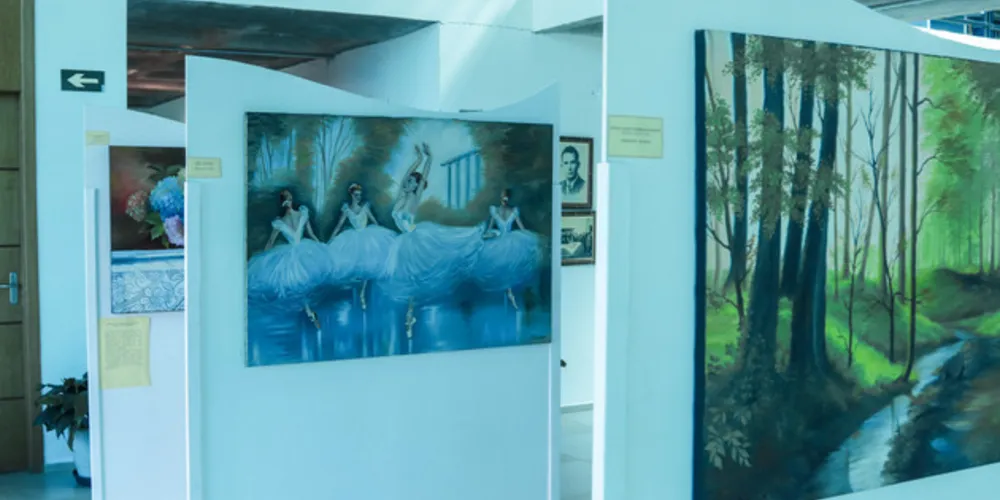Mostra traz obras da artista ponta-grossense com mais de 70 anos dedicados às artes