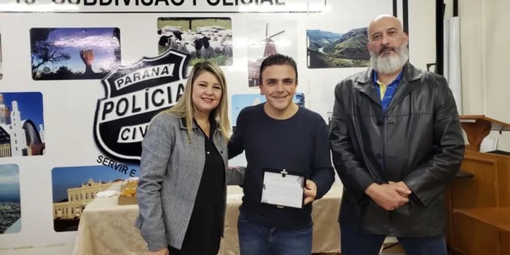 Imagem ilustrativa da imagem Aliel Machado recebe reconhecimento
da Polícia Civil