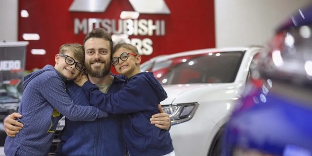 Fernando Rebischke e seus filhos Álvaro e Antônio Ferrigolo Rebischke