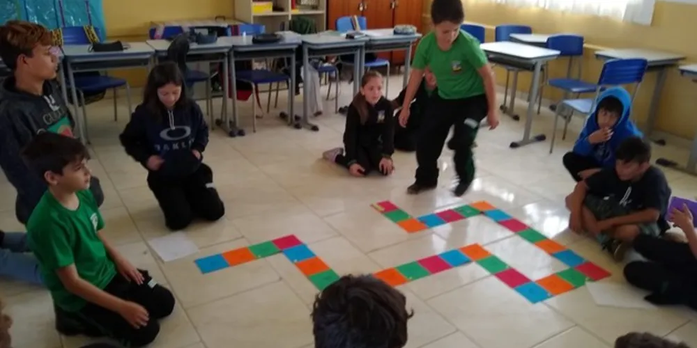 Imagem ilustrativa da imagem Retorno às aulas tem brincadeiras e jogos em 5ºA