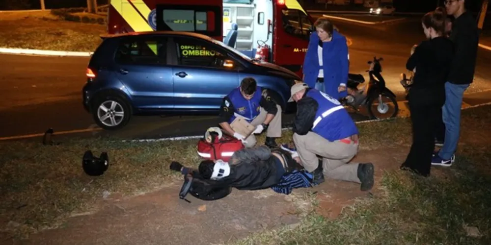 Vítima foi levado ao PSM com fratura exposta na perna