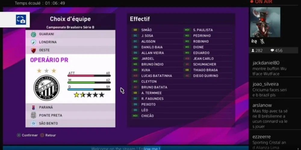 Imagem ilustrativa da imagem Imagem revela possível elenco do Operário no PES 2020