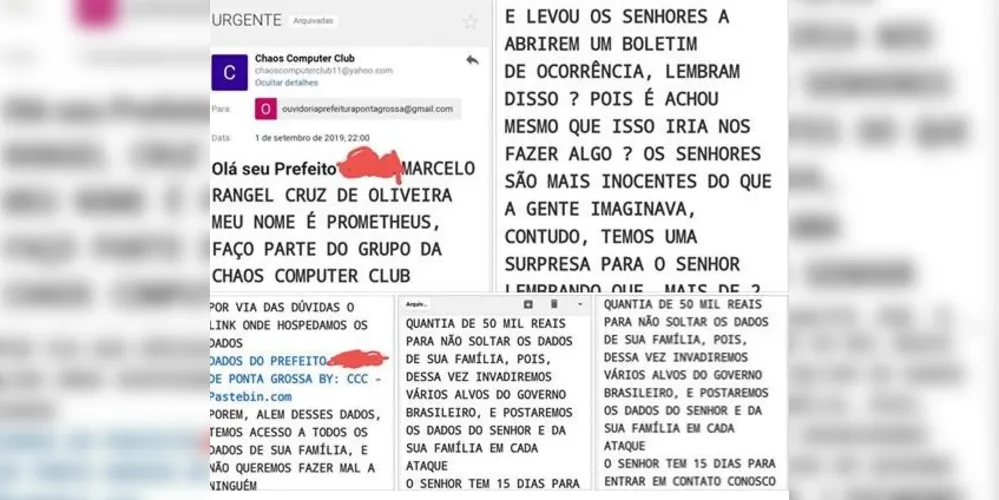 Por volta das 20 horas, o prefeito foi às redes sociais e se manifestou contra os autores.