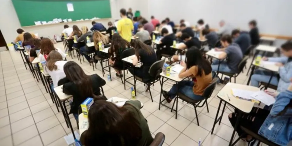 A fraude se constituiu na contratação de terceiros para realização da prova