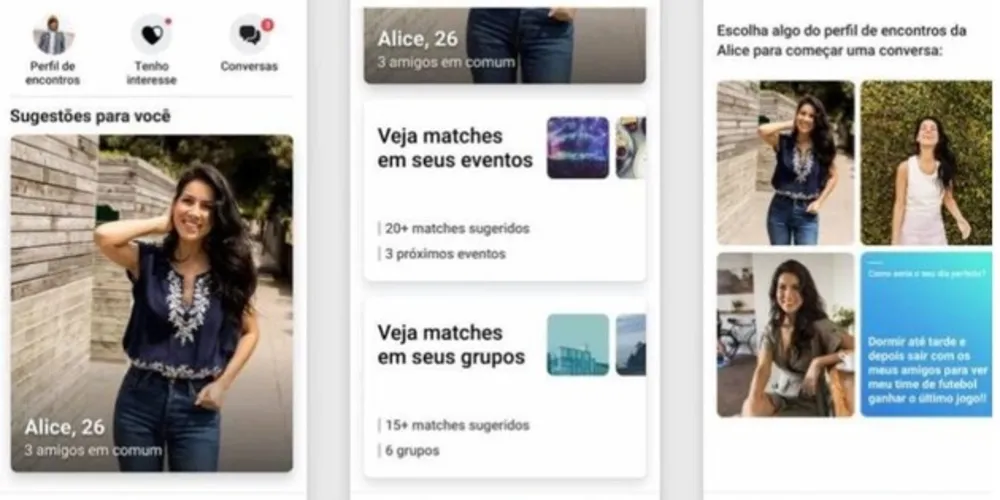 A integração do Facebook com o Instagram é nova, mas o Facebook Dating já estava disponível em 19 países, incluindo o Brasil