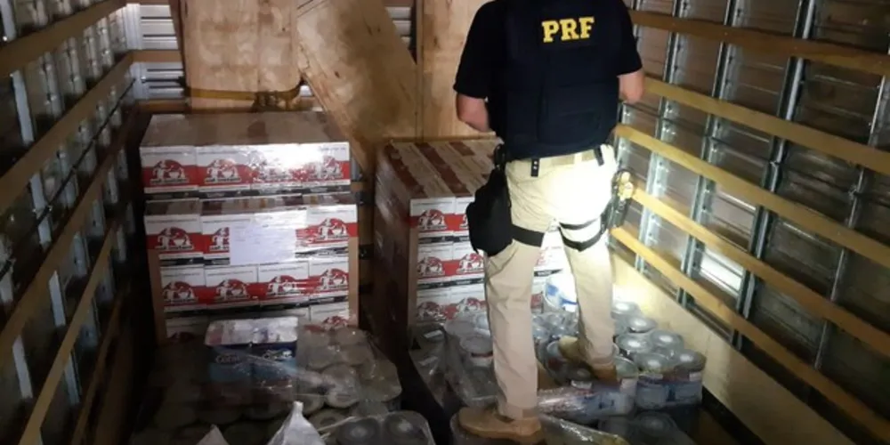 Imagem ilustrativa da imagem PRF apreende caminhão que transportava comida e tinta