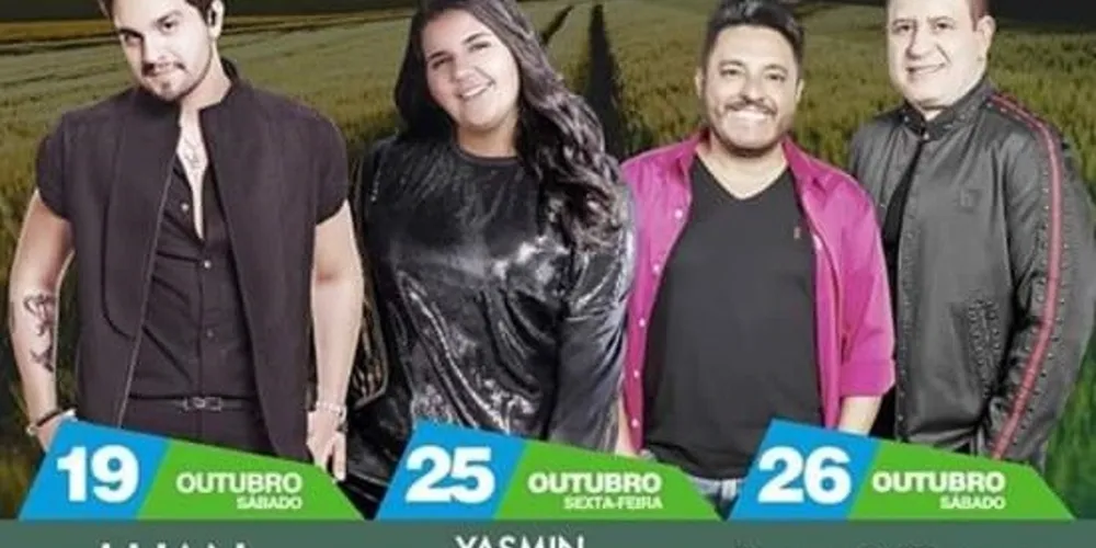 Imagem ilustrativa da imagem Feira Paraná terá Luan Santana e Bruno e Marrone
