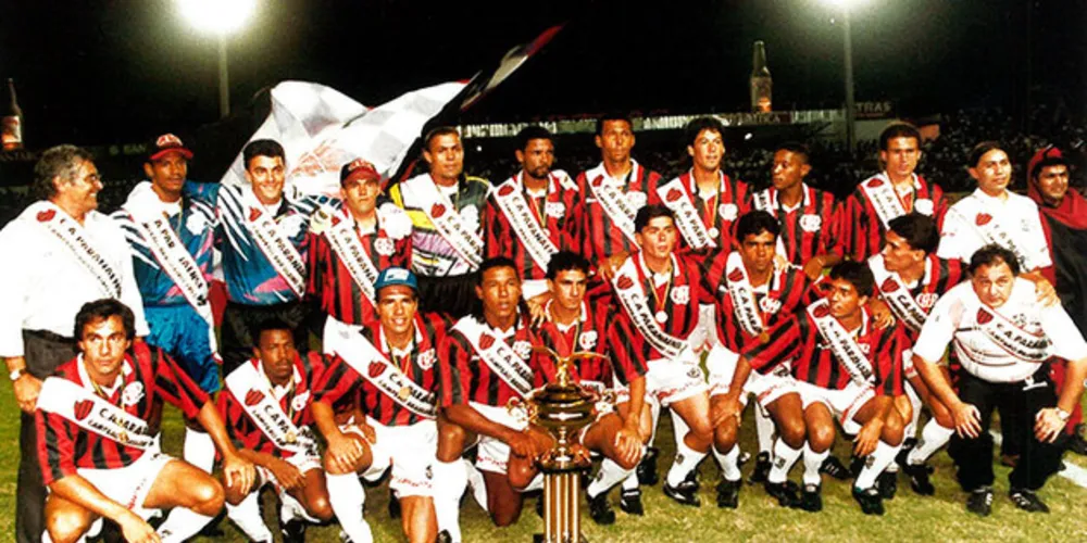 Brasileiro Série B 1995: Ricardo Pinto, Neto, Luiz Eduardo, Jean, Ronaldo, Alex Lopes, Leomar, Matosas, João Antônio, Oséas, Paulo Rink, Flávio, Bira, Ricardo, Júlio César, Valdo, Ivan, Borçato, Everaldo, Emerson, Biro, Toninho, Alex Santana, Washington, Tico, Helinho, Cute. Técnico: Pepe.