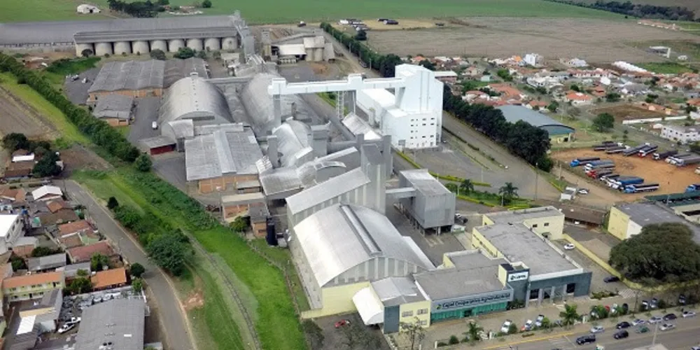 Foto aérea da unidade da Capal em Arapoti