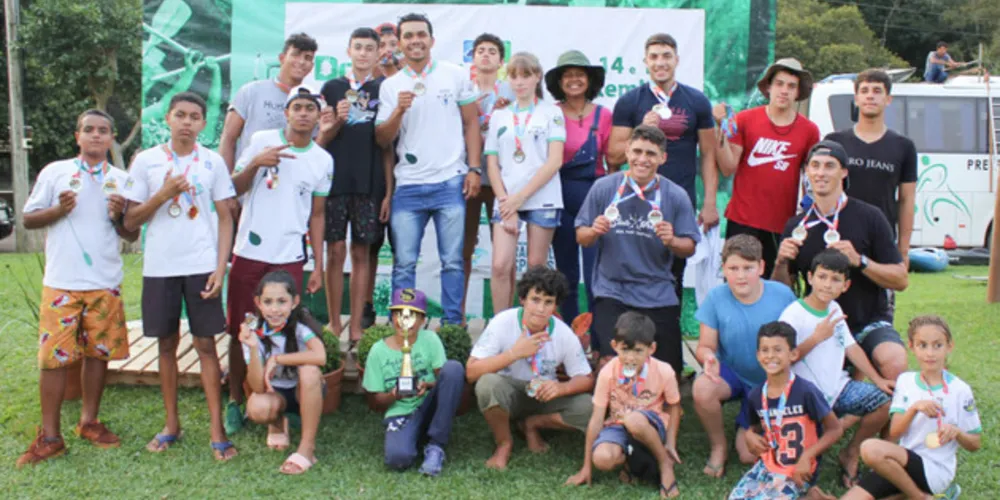 A delegação tibagiana trouxe 29 medalhas da competição nacional, em Três Coroas, RS

