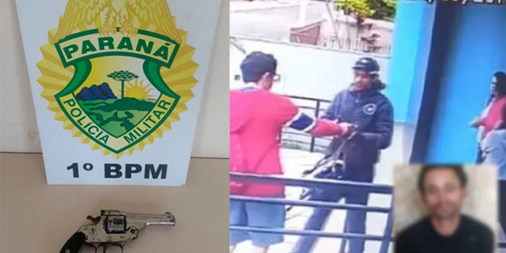 Após a abordagem pela equipe policial, foi encontrado um revólver calibre .32 com a numeração raspada. O autor foi preso e encaminhado à delegacia para as providências.
