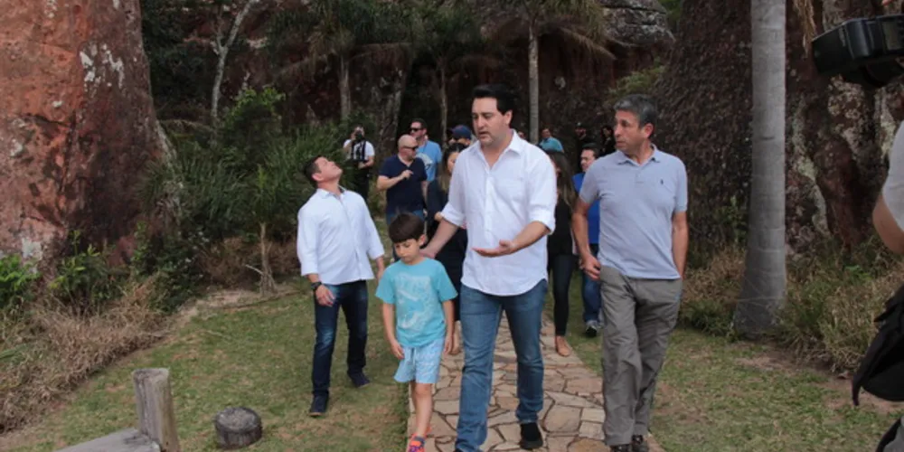 Governador Ratinho Junior visitou o Parque Estadual na tarde deste domingo
