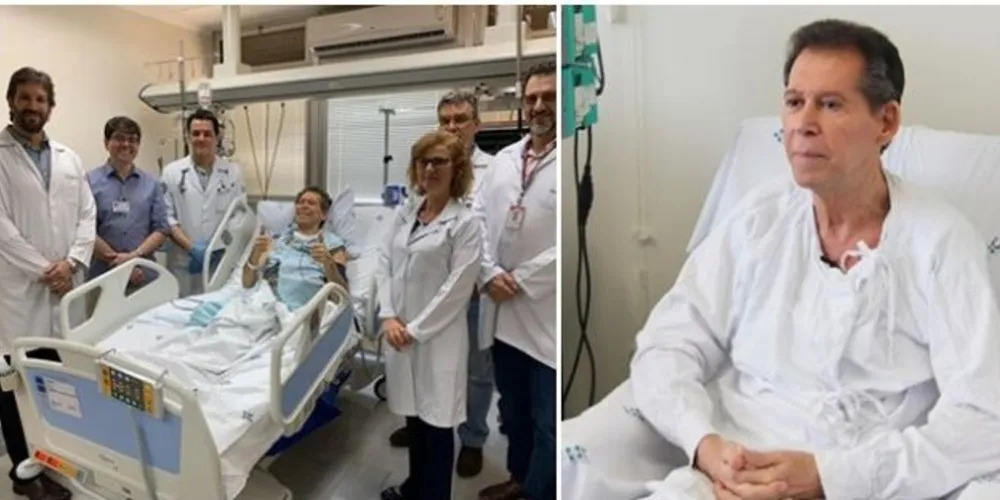 Vamberto com a equipe médica do Hospital das Clínicas de Ribeirão Preto 