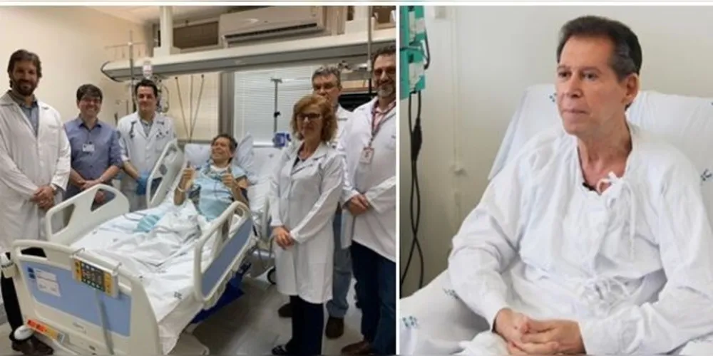 Vamberto com a equipe médica do Hospital das Clínicas de Ribeirão Preto 