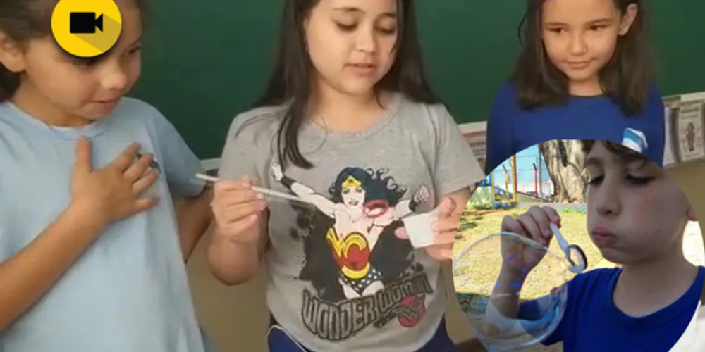 Imagem ilustrativa da imagem Turma cria tutorial para montar brinquedo de sabão
