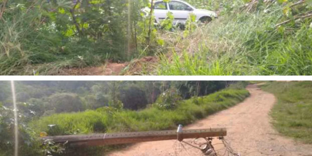 O veículo, segundo moradores da região, parou numa plantação de milho