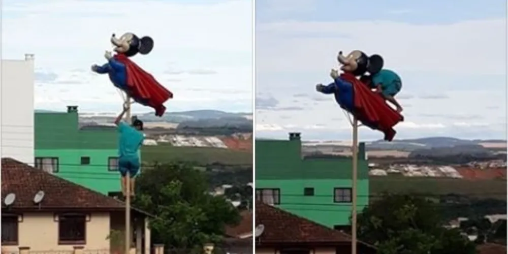 Cena hilária aconteceu no último fim de semana no Parque Linear, em Vila Oficinas. 