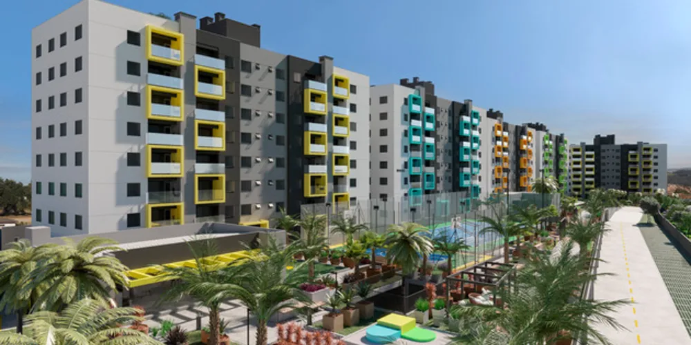 Vista Santa Paula terá sete torres, com oito pavimentos cada, totalizando 455 unidades