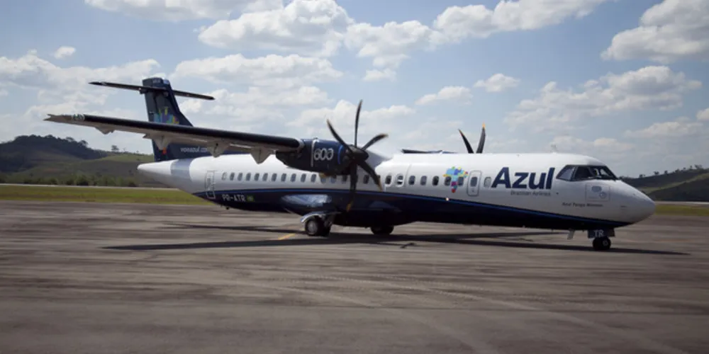 Os voos entre Guarapuava e Campinas serão operados pelo ATR 72-600 da Azul