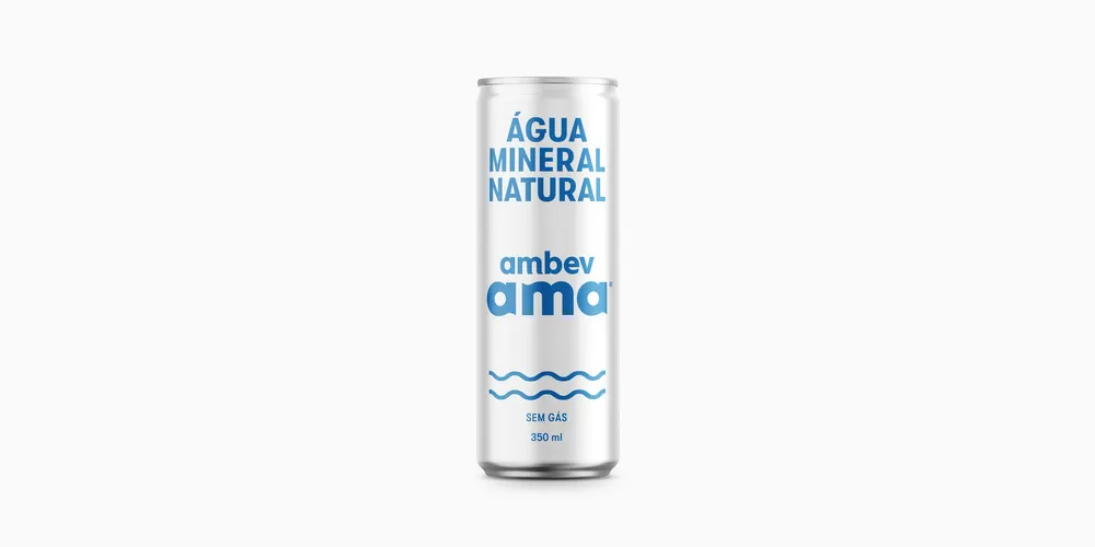A primeira água mineral em lata do País, que vem para complementar o portfólio da marca AMA. 