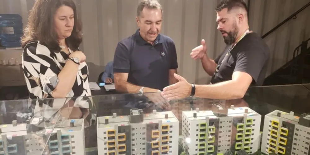 A loja contêiner possibilitou aos visitantes uma percepção da vista que o empreendimento tem da cidade.