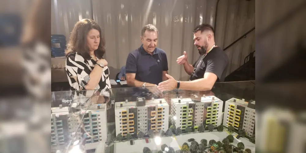 A loja contêiner possibilitou aos visitantes uma percepção da vista que o empreendimento tem da cidade.