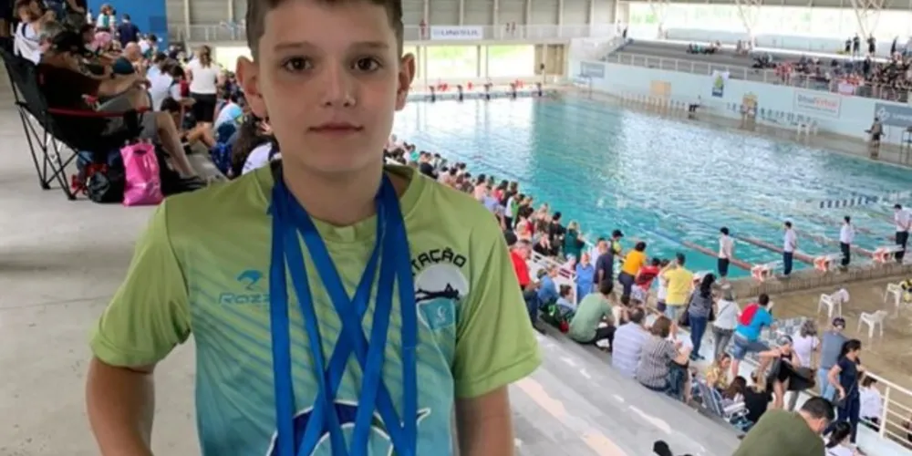 Lucca Mattar Kossatz participou do Festival CBDA Sul-Brasileiro Mirim-Petiz, em Palhoça-SC