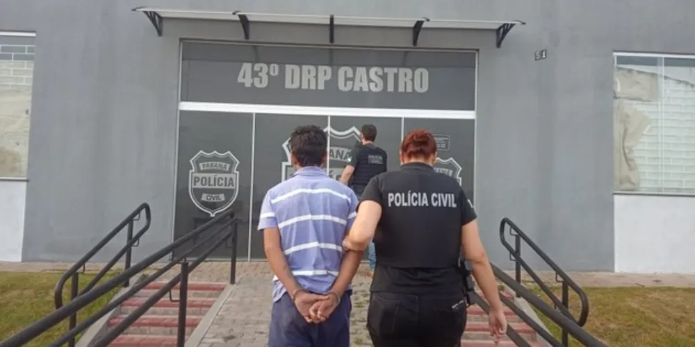 Mandado de prisão foi cumprido na manhã desta quinta-feira em Castro