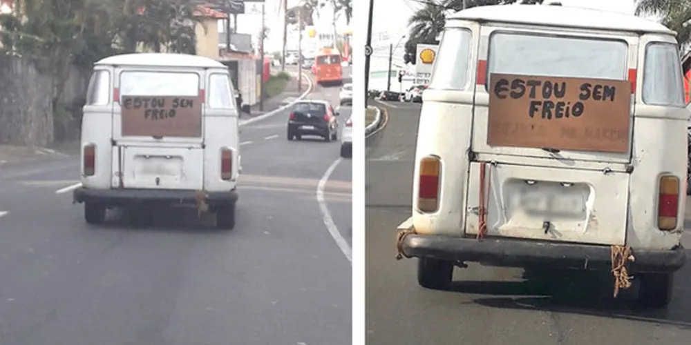 O veículo foi flagrado circulando pelas ruas centrais de Ponta Grossa, nessa terça-feira (5).