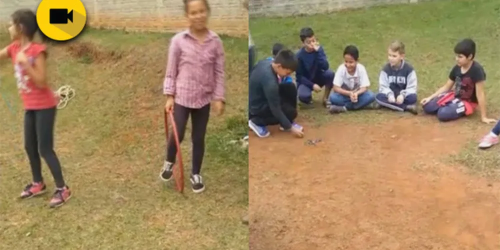 Imagem ilustrativa da imagem Brincadeiras antigas são resgatadas em Rebouças