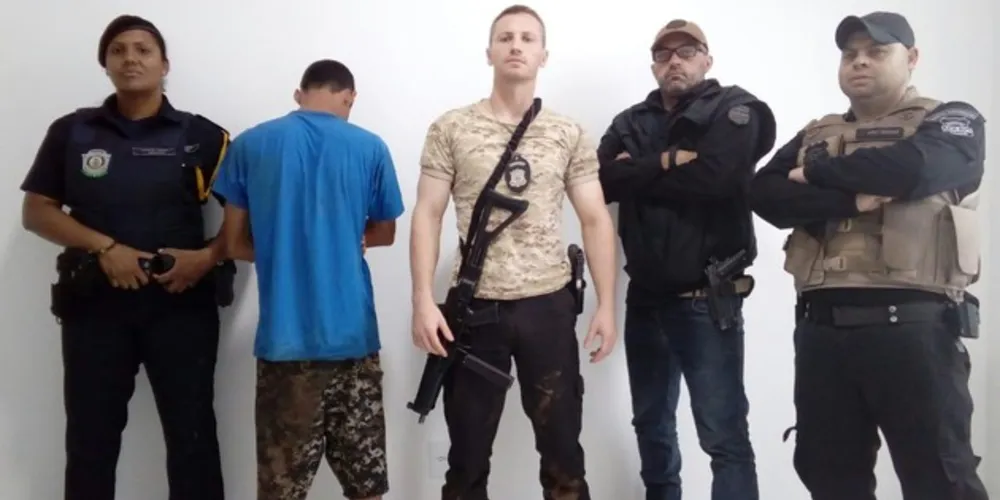 Suspeito foi levado à cadeia pública de Castro e responderá também por tráfico de drogas