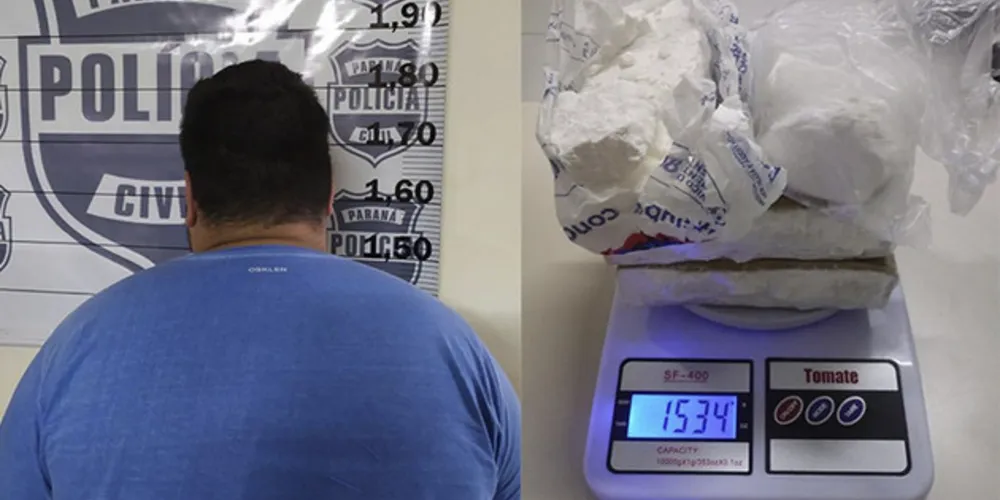 Rapaz foi preso em flagrante com quantidade de drogas que poderia render R$ 75 mil