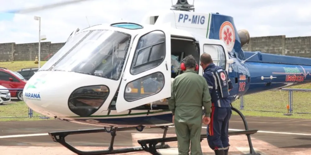 Homem de 38 anos foi ferido em Castro. Ele foi levado ao Hospital Universitário em estado grave

