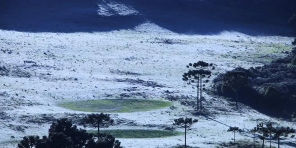 Imagem ilustrativa da imagem A um mês do verão, cidade de SC amanhece com geada
