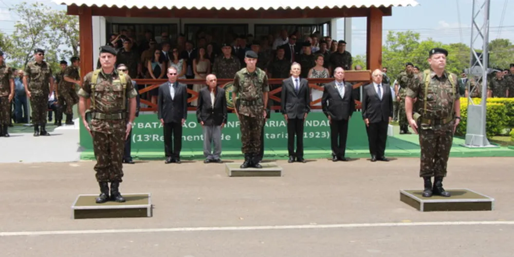 Formatura que teve início às 10h na sede do batalhão, contou com a presença de autoridades civis e militares.
