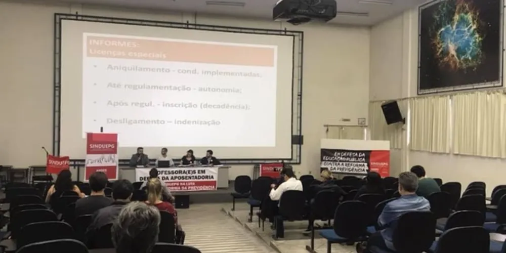 Assembleia do Sindicato dos Docentes da UEPG aconteceu na tarde desta quarta-feira (27)