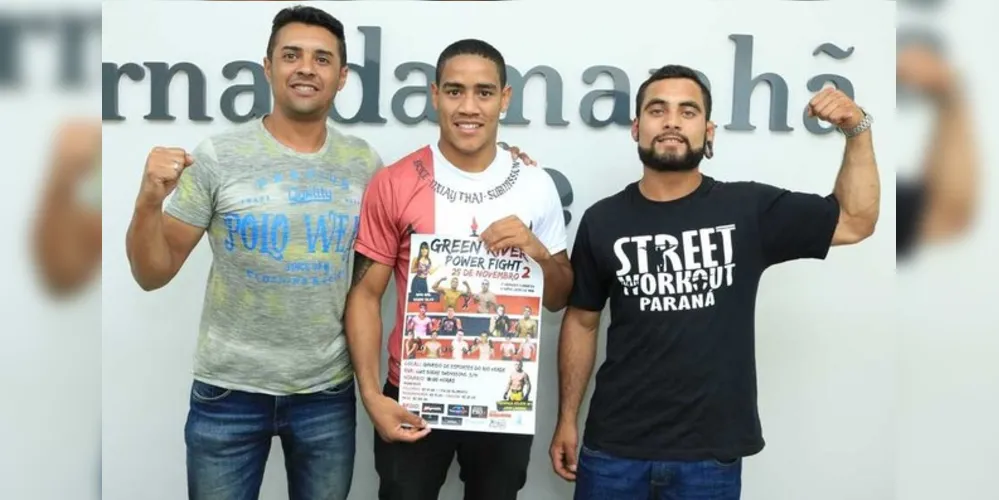 Fábio Adailton da Silva, Henrique Santos e Silvio Ferreira Neto, alguns dos organizadores do Green River Power