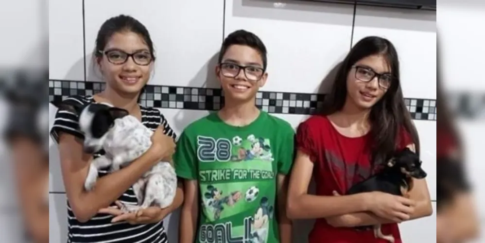 Giovane e Bruna Brum, 13, estavam com a irmã, Bianca