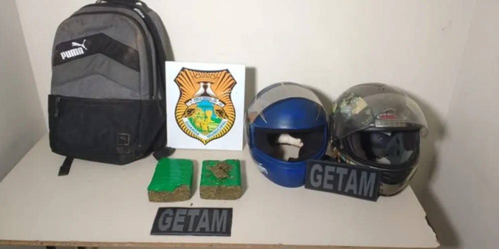 Suspeito tentou fugir, se livrar da mochila com a droga e acabou detido pelo grupamento Getam/Bravo