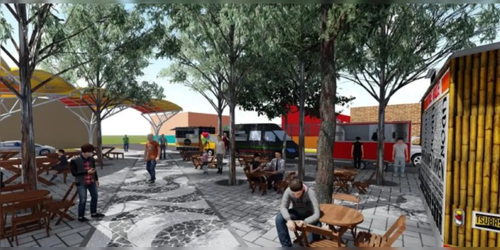 A praça irá apresentar novas características para oferecer conforto e segurança aos usuários