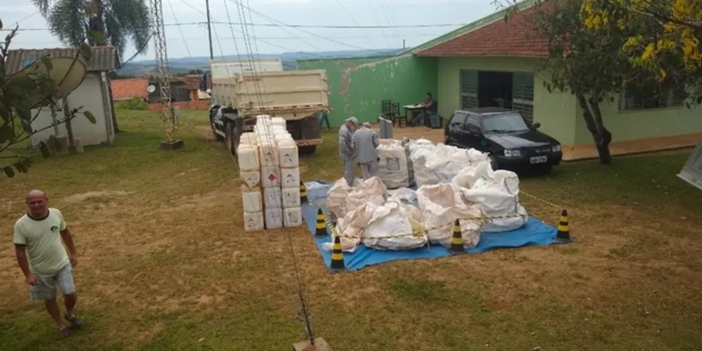 Atividade coletou embalagens de 45 pequenos produtores do interior de Tibagi

